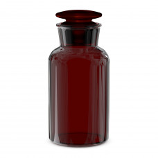 Бутыль для реагентов с притертой пробкой (темное стекло/широкое горло) 250 мл (Чехия) (2006/Н/250)