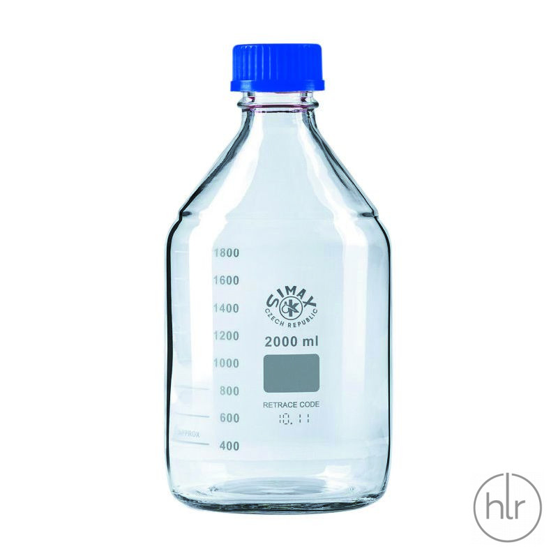 Бутыль для реагентов с винтовой крышкой и градуировкой SIMAX светлое стекло 2000 мл ТС (2070/М/2000)