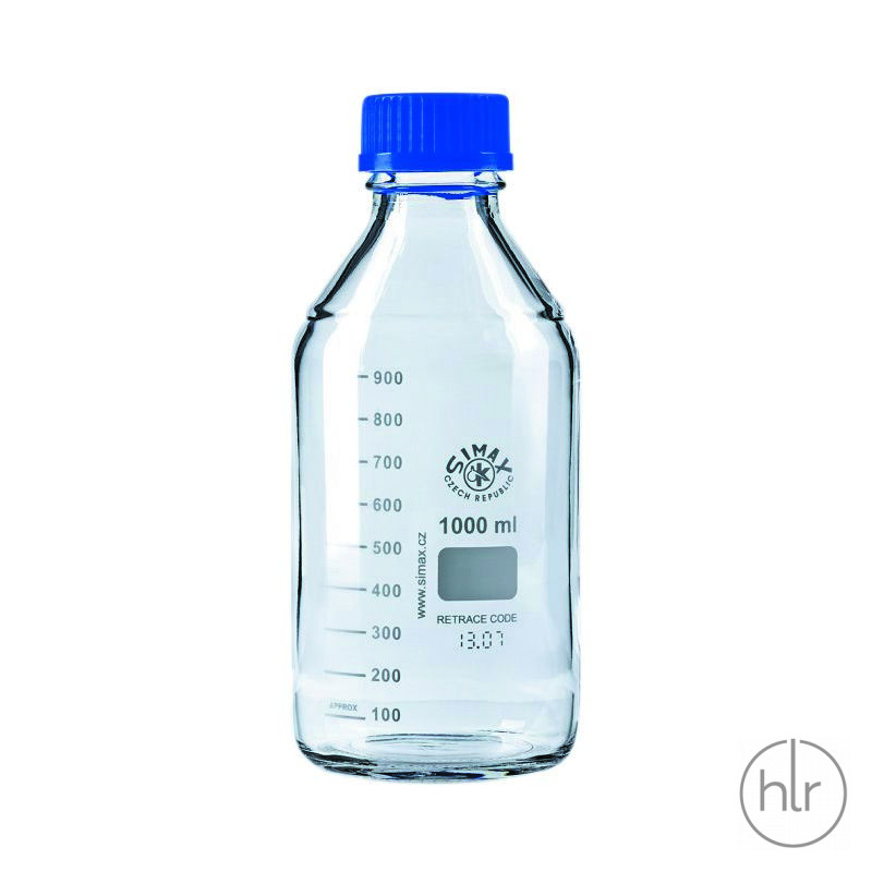Бутыль для реагентов с винтовой крышкой и градуировкой SIMAX светлое стекло 1000 мл ТС (2070/М/1000)