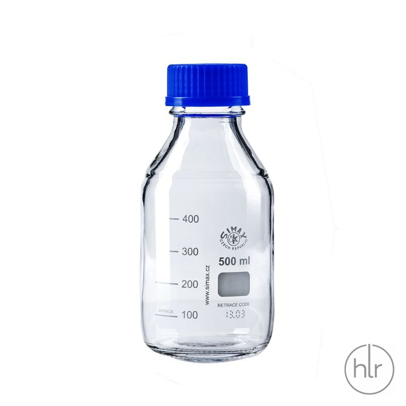 Бутыль для реагентов с винтовой крышкой и градуировкой SIMAX светлое стекло 500 мл ТС (2070/М/500)