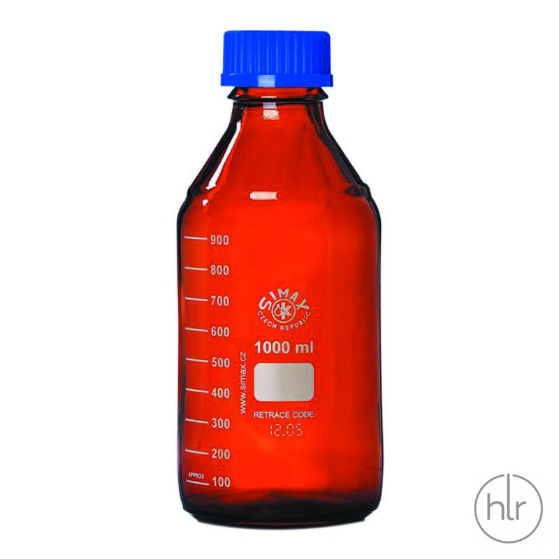 Бутыль для реагентов с винтовой крышкой и градуировкой SIMAX темное стекло 500 мл ТС (2070/H/500)