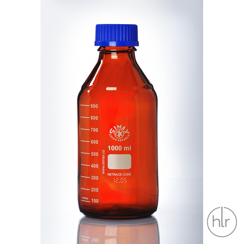 Бутыль для реагентов с винтовой крышкой и градуировкой SIMAX темное стекло 2000 мл ТС (2070/H/2000)
