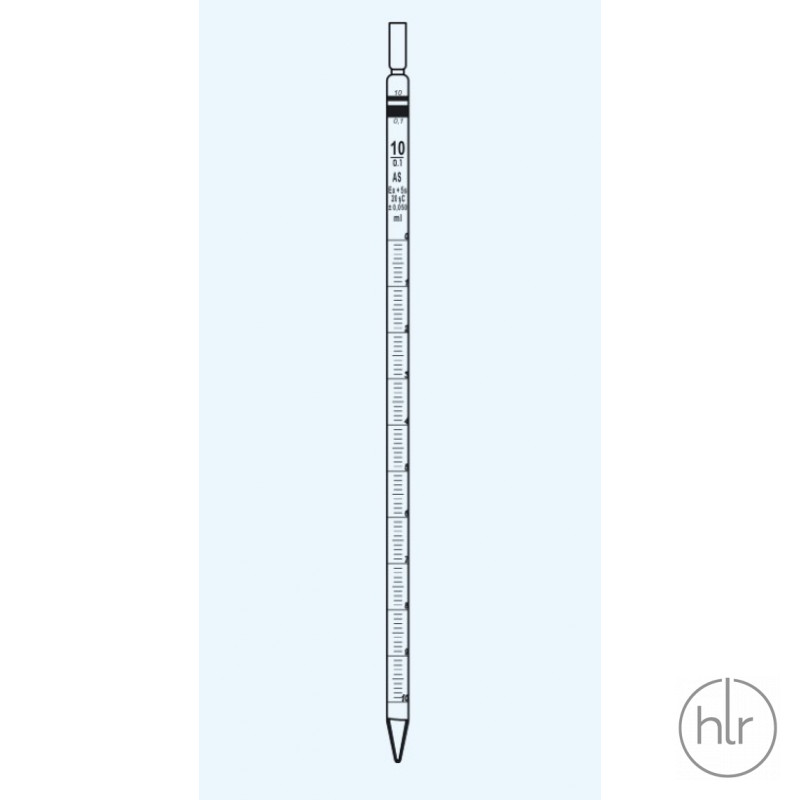 Піпетка мірна з градуюванням (клас А) 5 мл Чехія (частковий злив від 0)