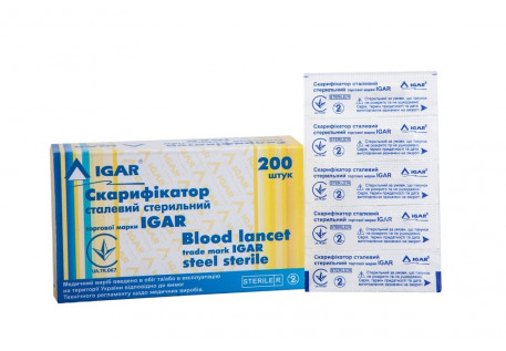 Скарификатор стальной стерильный IGAR 200 шт/уп