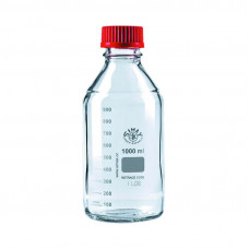 Бутыль для реагентов с красной винтовой крышкой и градуировкой SIMAX светлое стекло 1000 мл ТС (2070/R/1000)