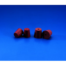 Пробка резиновая коническая с отверстием 60/43, dотв= 6 мм, H= 60 мм, Kartell (3835)