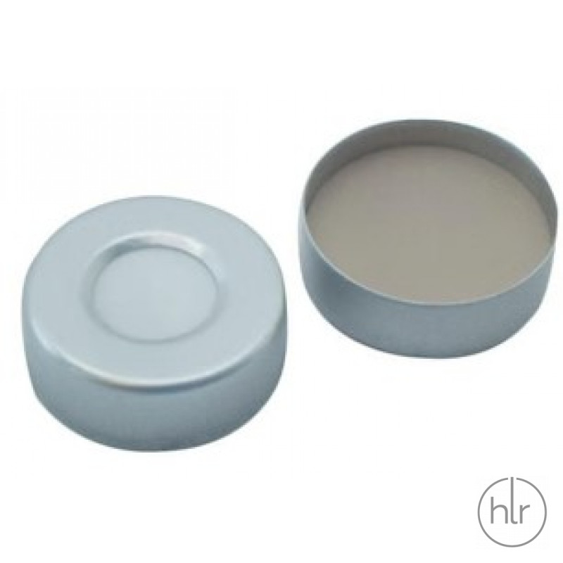 Крышка обжимная с септой ND20, силикон белыйl/PTFE беж., толщина 3,2 мм, уп./100 шт (LLG) (9003460)