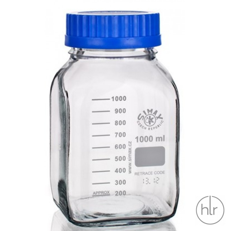 Бутыль д/реаг. с винтовой крышкой и град., квадр, шир горло 500 мл ТС (SIMAX) (2080/М/500)
