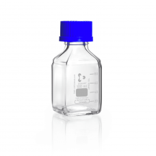 Бутыль для реагентов квадратная с винтовой крышкой и мерной шкалой 100 мл GL 32 DURAN