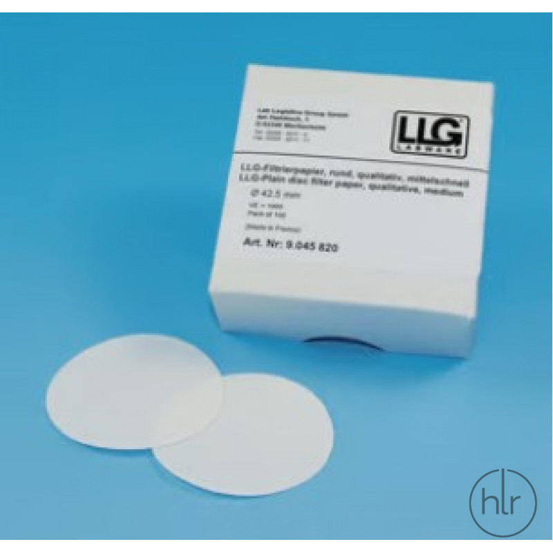 Бумага фильтровальная, зола 0,06%, время фильтрации. 180 с, диаметр 125мм, 100 шт/уп (LLG)