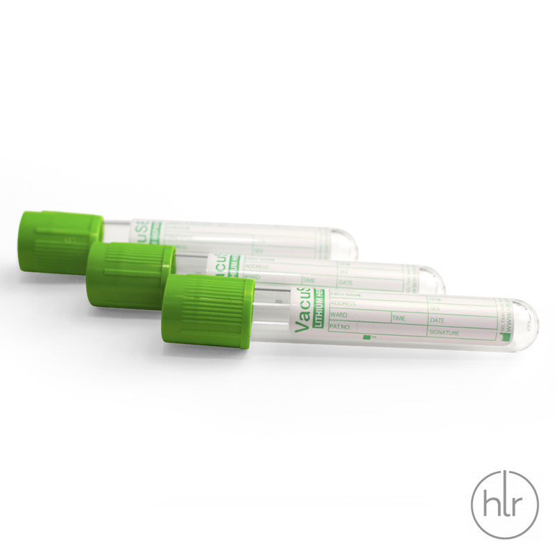 Пробірка для крові VACUSEL з зеленою кришкою 13х75 мм стерильна (4 мл, натрій гепарин) уп.100 шт