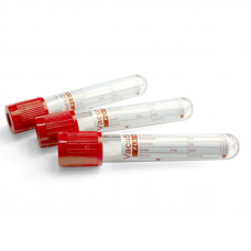 Пробирка для крови VACUSEL с красной крышкой 13х75 мм стерильная (4 мл, без активатора) уп.100 шт