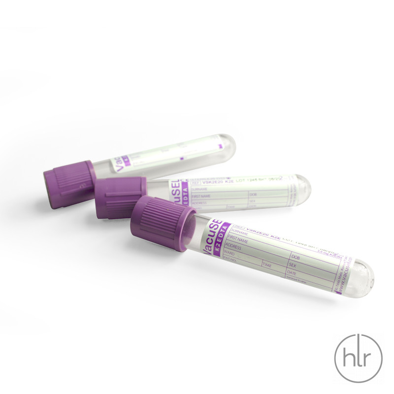 Пробирка для крови VACUSEL с фиолетовой крышкой 13х75 мм стерильная (4 мл, K2 EDTA) уп.100 шт