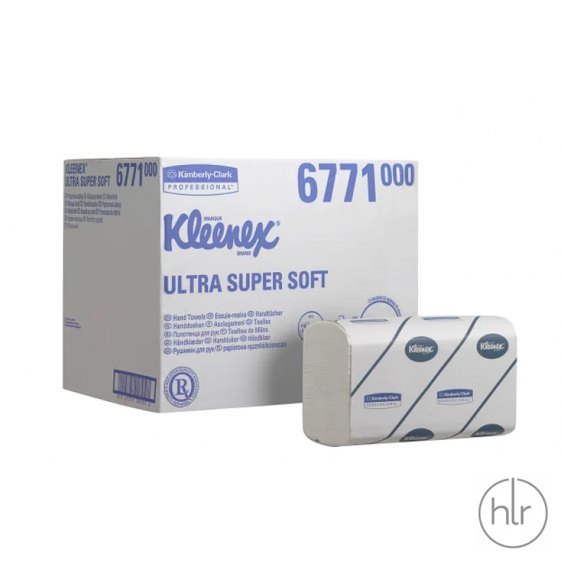 Полотенца для рук 3-х слойные, KLEENEX Ultra Super Soft 215 х315 мм (уп/96 шт) (6771)