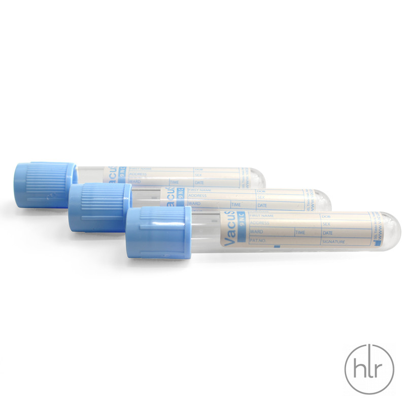 Пробірка для крові VACUSEL з блакитною кришкою 13х100 мм стерильна (4,5 мл, цитрат натрия 3,8%) уп.100 шт