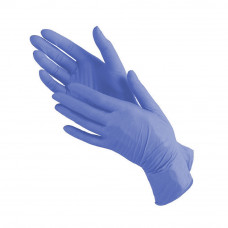 Перчатки нитриловые голубые не опудр. текстурованные ALEXPHARM, р.M (уп 50  пар)