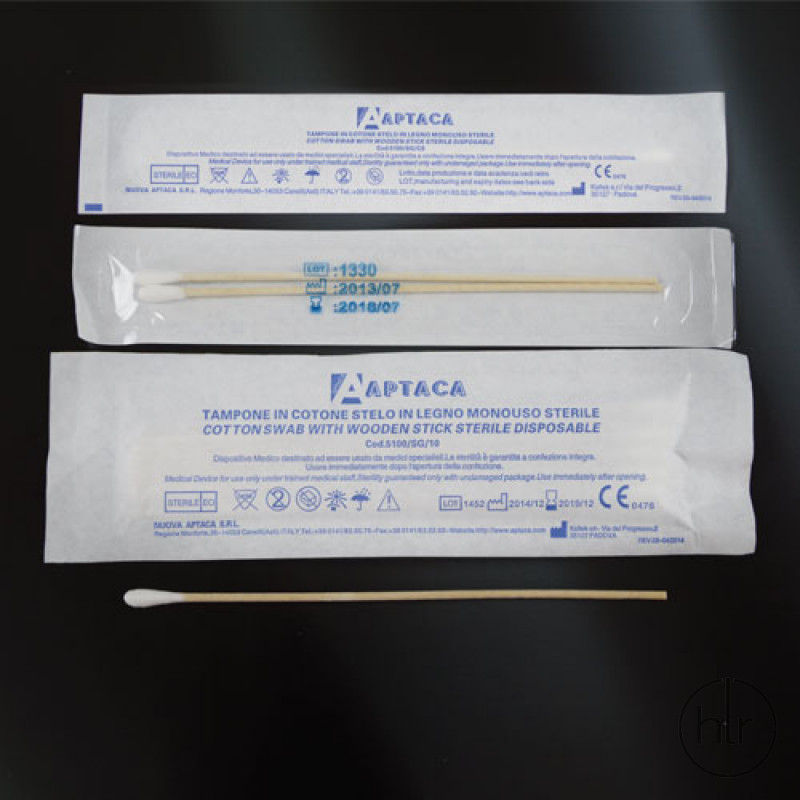 Аппликаторы стерильные (деревянная палочка, вискозный наконечник) Aptaca S.p.A 500 шт/уп