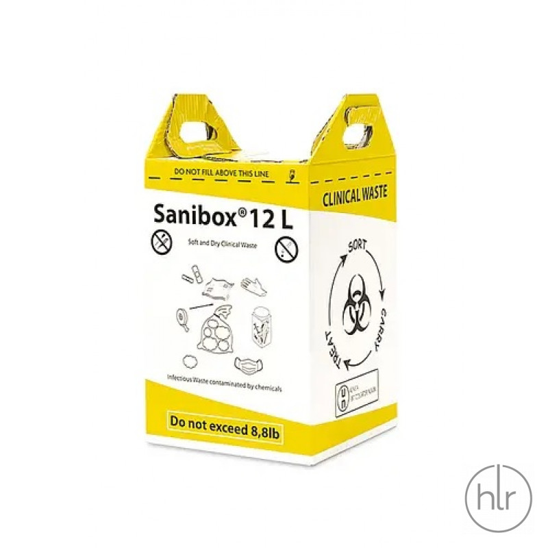 Контейнер-пакет для збору та утилізації медичних відходів Sanibox 12 л