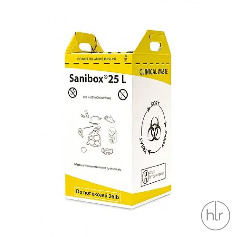 Контейнер-пакет для збору та утилізації медичних відходів Sanibox 25 л