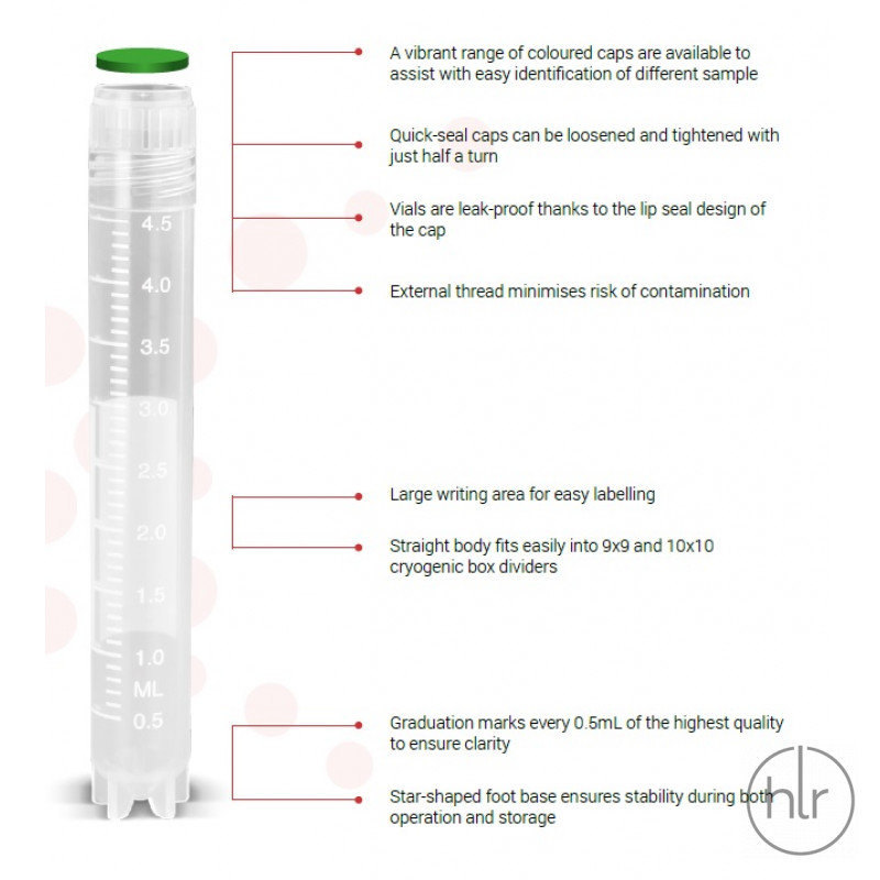 Криопробирка с градуировкой Maxxline 2 мл стерильная ПП 100 шт/уп