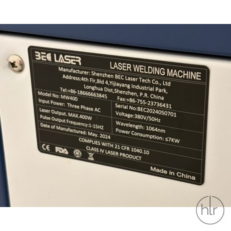Лазерный сварочный аппарат, BEC Laser (Китай) MW400