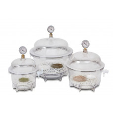 Эксикатор вакуумный с краном, коричневого кольору з ефектом блокування УФ, Ø 242x354 мм (9.042 754)