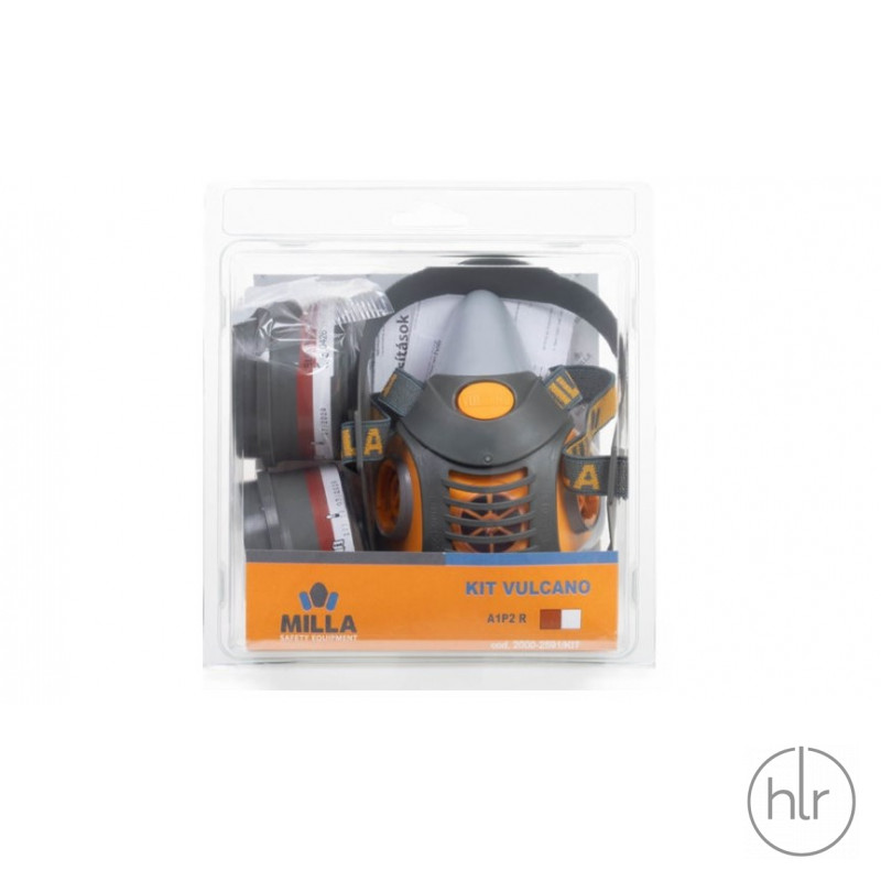 Комплект полумаска VULCANO+ 2 фильтра ABEK1P3 R, арт.2000-2595/KIT (Milla srl, Италия)