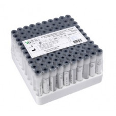 Вакуумная пробирка, 6 мл (ml), 13*100 мм (mm), без наполнителя, с белой крышкой, 100 шт. стерильная