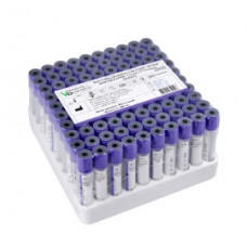 Вакуумная пробирка для забора образцов венозной крови из К3ЭДТА, 3 мл (мл), 13*75 мм (мм), фиолетовой крышкой, 100 шт.