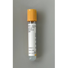 Вакуумная пробирка для забора образцов венозной крови с активатором свертывания + гель, 5 мл, 13*100 мм, желтая крышка (пак.100 шт)