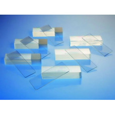 Скельця предметні екстра білі, з обрізаним краєм і білим полем для запису 76х26мм (50 шт/уп) (Epredia) (9.161 145)